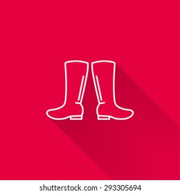 Rubber boots icon