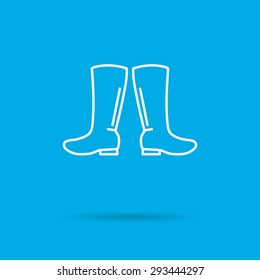 Rubber boots icon