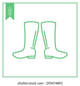 Rubber boots icon