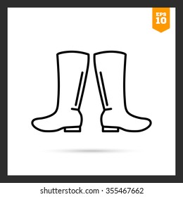Rubber boots icon
