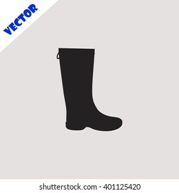 Rubber boots icon.