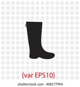 Rubber boots icon.