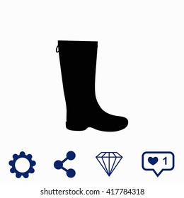 Rubber boots icon.