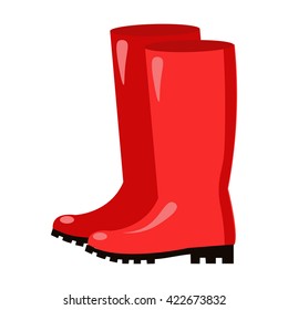 Rubber boots icon.  