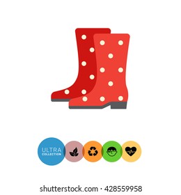 Rubber boots icon