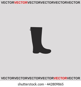 Rubber boots icon.
