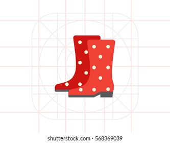 Rubber boots icon