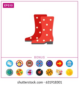 Rubber boots icon