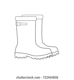 Rubber boots icon