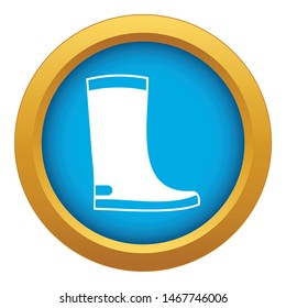 Rubber boots icon blue vector isolated on white background for any design