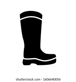 Rubber boots icon design template, vector icon designed in flat style isolated on white background, solid icon vector design, can be used for web, mobile, UI and various needs of your project