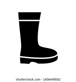Rubber boots icon design template, vector icon designed in flat style isolated on white background, solid icon vector design, can be used for web, mobile, UI and various needs of your project