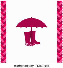 Rubber boots icon Flat Design. Isolated Illustration.