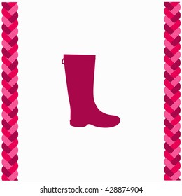 Rubber boots icon Flat Design. Isolated Illustration.