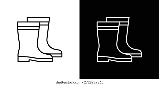 Rubber Boots ícone gráfico, traçado editável. Adequado para design de site, logotipo, aplicativo, modelo e ui ux.