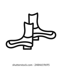 Rubber boots icon mark in filled style
