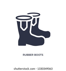 rubber boots icon. Simple element illustration from construction concept. rubber boots editable symbol design on white background. Can be use for web and mobile.