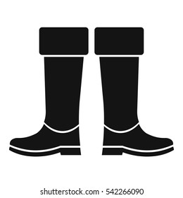 Rubber boots icon. Simple illustration of rubber boots vector icon for web