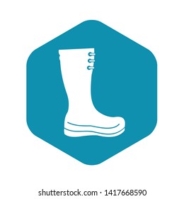 Rubber boots icon in simple style isolated on white background. Shoes symbol