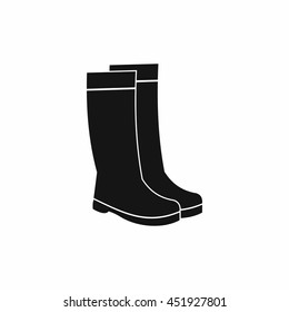 Rubber boots icon in simple style isolated vector illustration