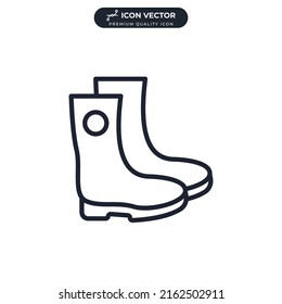 rubber boots icon symbol template for graphic and web design collection logo vector illustration