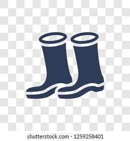 Rubber Boots icon. Trendy Rubber Boots logo concept on transparent background from Construction collection