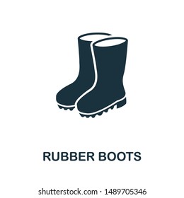 Rubber Boots icon vector illustration. Creative sign from rubber boots icons collection. Filled flat Rubber Boots icon for computer and mobile. Symbol, logo vector graphics.