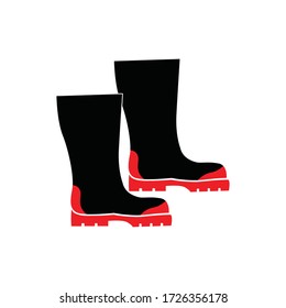 Rubber boots icon, vector illustration.