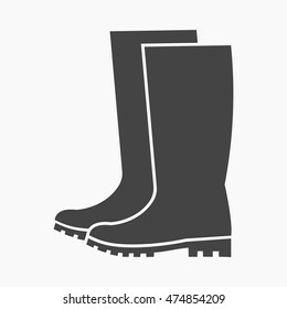 Rubber boots icon of vector illustration for web and mobile