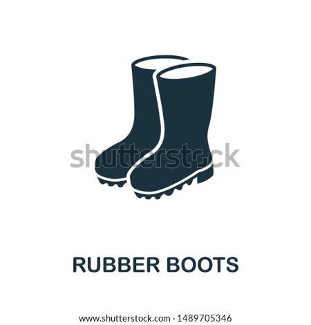 Rubber Boots icon vector illustration. Creative sign from rubber boots icons collection. Filled flat Rubber Boots icon for computer and mobile. Symbol, logo vector graphics.