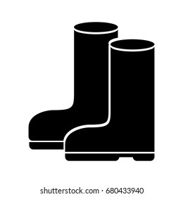 rubber boots isolated icon