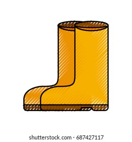 rubber boots isolated icon