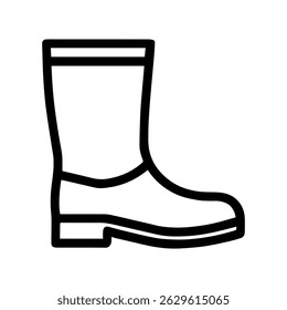 rubber boots line icon on white background vector
Vector icon clothes and shoes