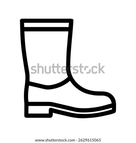 rubber boots line icon on white background vector
Vector icon clothes and shoes