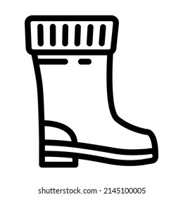 rubber boots line icon vector. rubber boots sign. isolated contour symbol black illustration