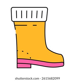 rubber boots line icon vector. rubber boots sign. isolated symbol illustration