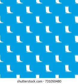 Rubber boots pattern repeat seamless in blue color for any design. Vector geometric illustration