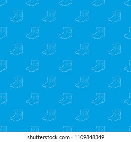 Rubber boots pattern vector seamless blue repeat for any use