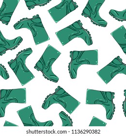 rubber boots seamless pattern