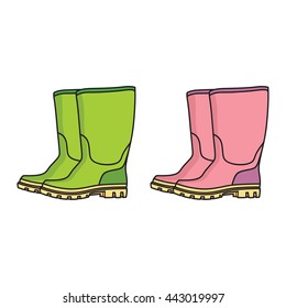 Rubber boots vector