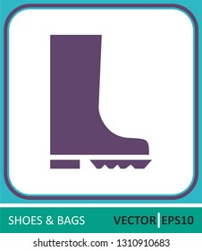 Rubber boots. Vector Icon