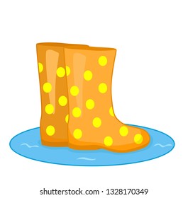  
rubber boots vector illustration