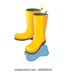 Rubber Boots Vector Illustration