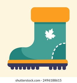 Rubber boots. Vector illustration in flat style.