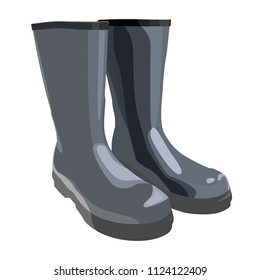 rubber boots vector illustration isolated