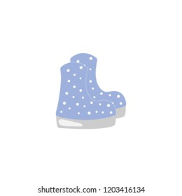 RUBBER BOOTS in a vector style isolated. Vector for background, texture, wrapper pattern, frame or border. EPS 10