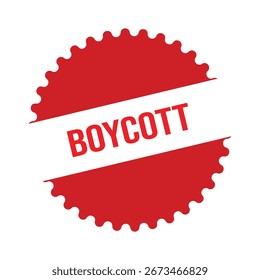 Vector de sello de boicot de goma