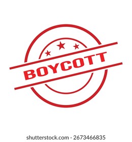 Gummi Boycott Stempel Dichtung Vektor