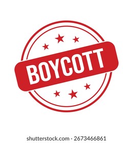 Vector de sello de boicot de goma