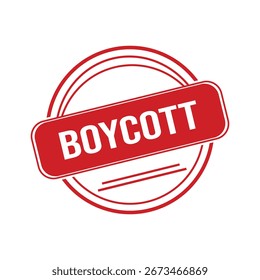 Rubber Boycott Stamp Seal Vector